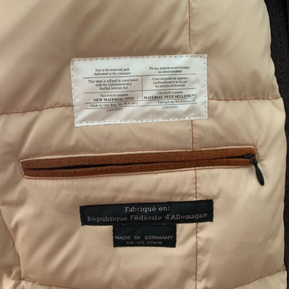 Bugatti NWOT Men's 42R Real Down Wool Full Zip Button Closure Coat Jacket - Picture 8 of 12